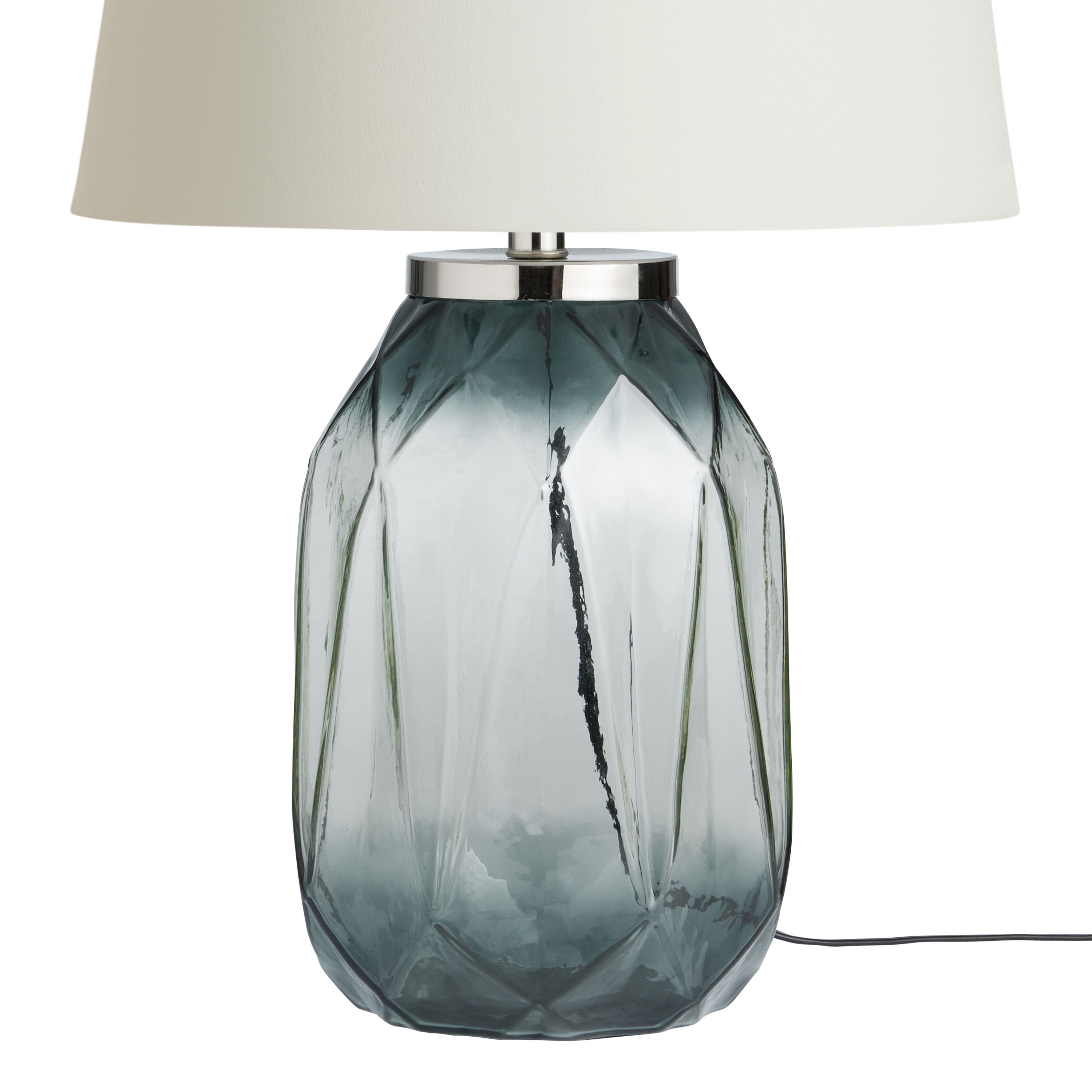 Gale Smoke Gray Glass Ombre Faceted Table Lamp Base
