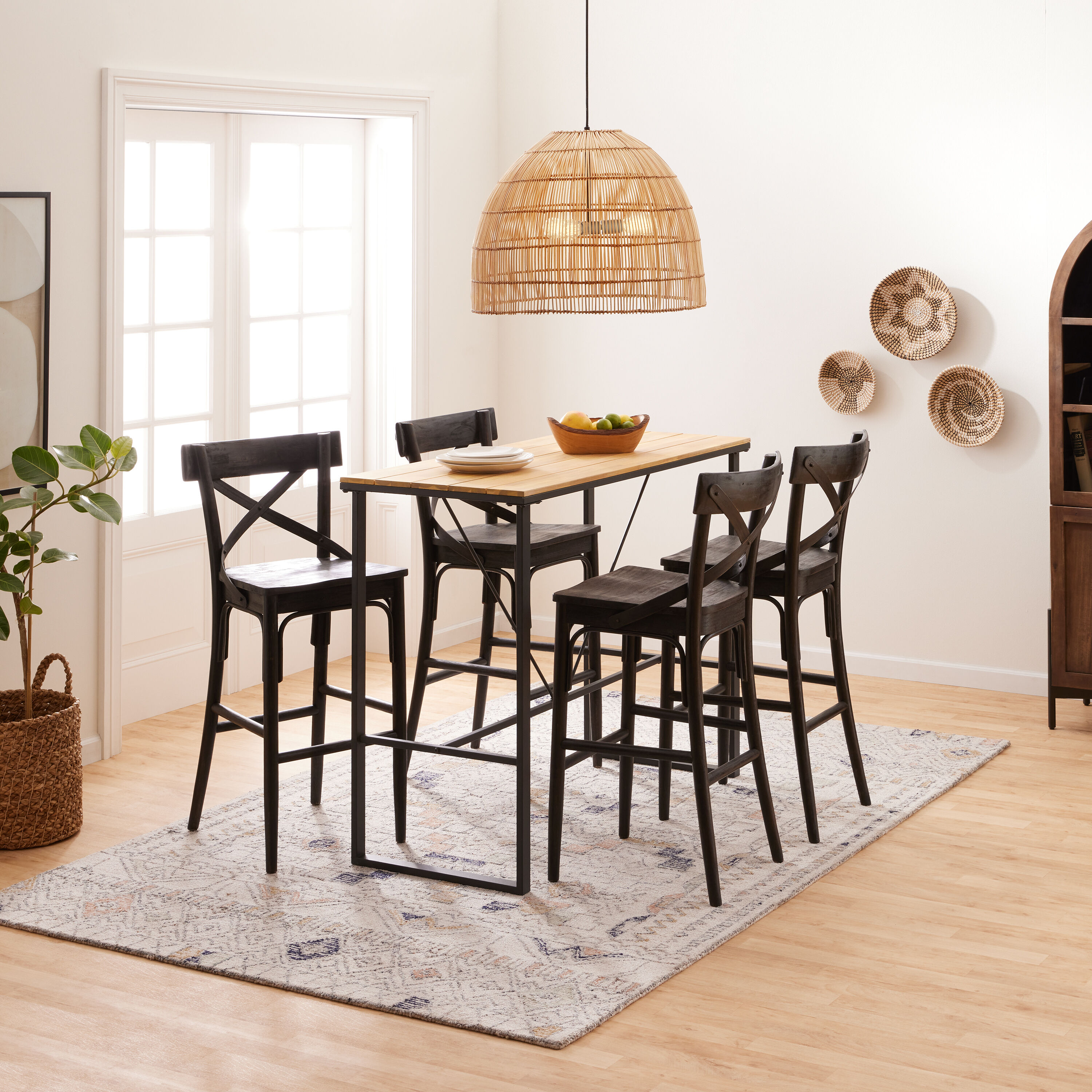 Bistro Distressed Wood Counter Stool World Market