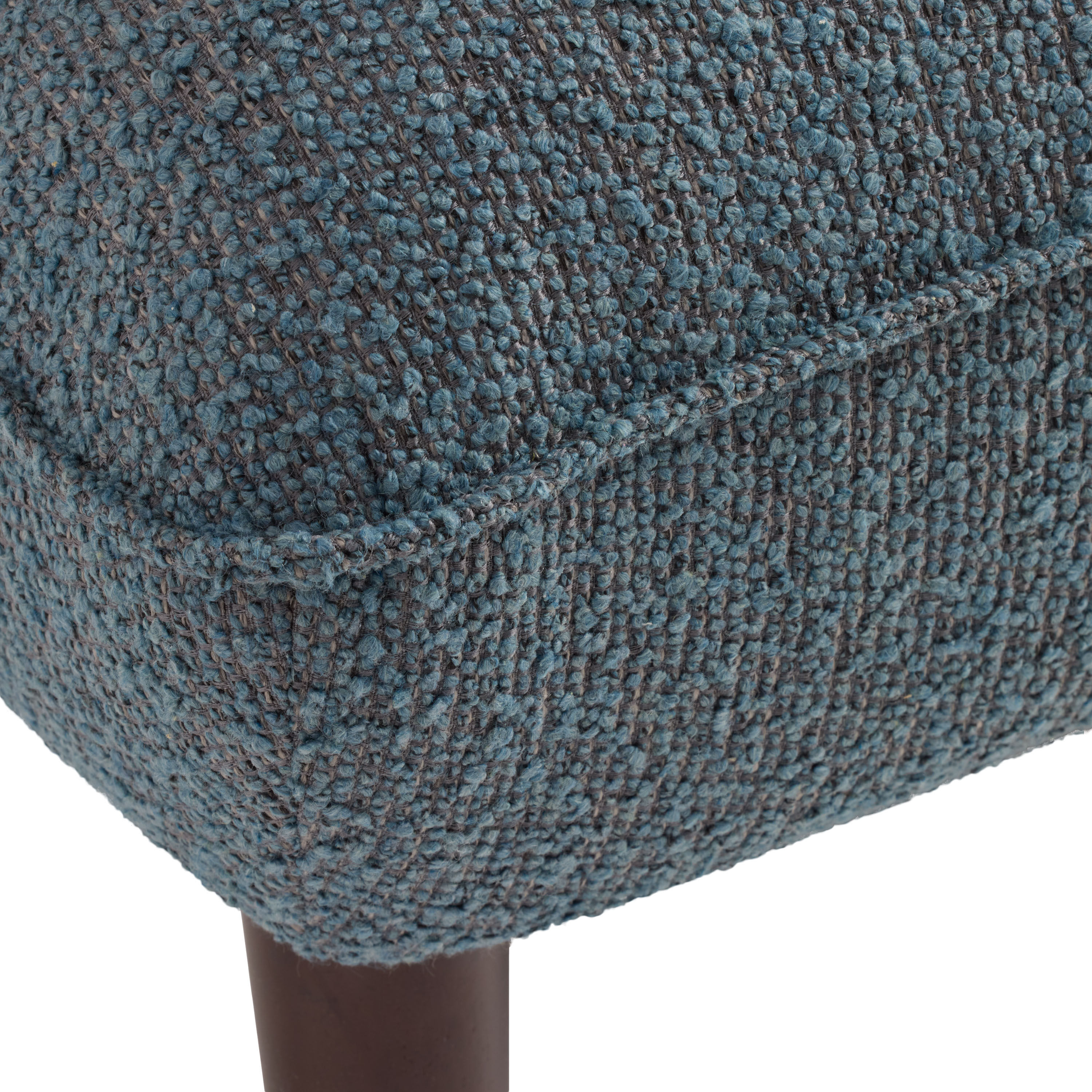 Lindon Oversized Slate Blue Chunky Boucle Upholstered Chair image number 3