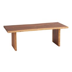 Sansur Rustic Pecan Live Edge Wood Coffee Table