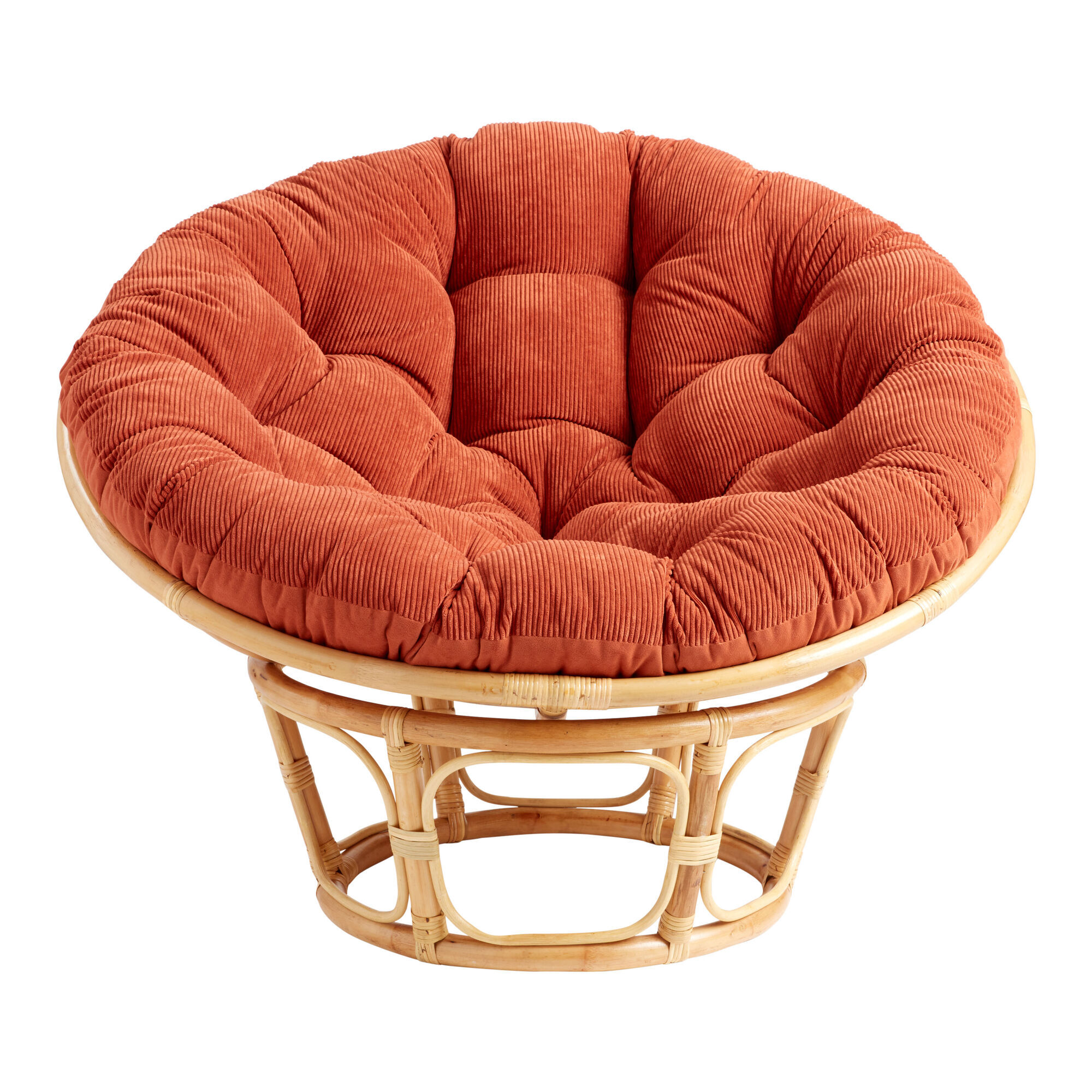 Rust Corduroy Double Papasan Chair Cushion World Market