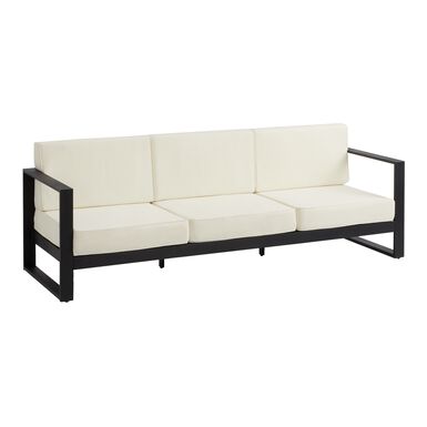 Segovia Black Metal Outdoor Couch Segovia Black Metal Outdoor Couch