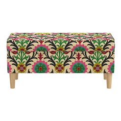 Tabitha Print Upholstered Storage Bench