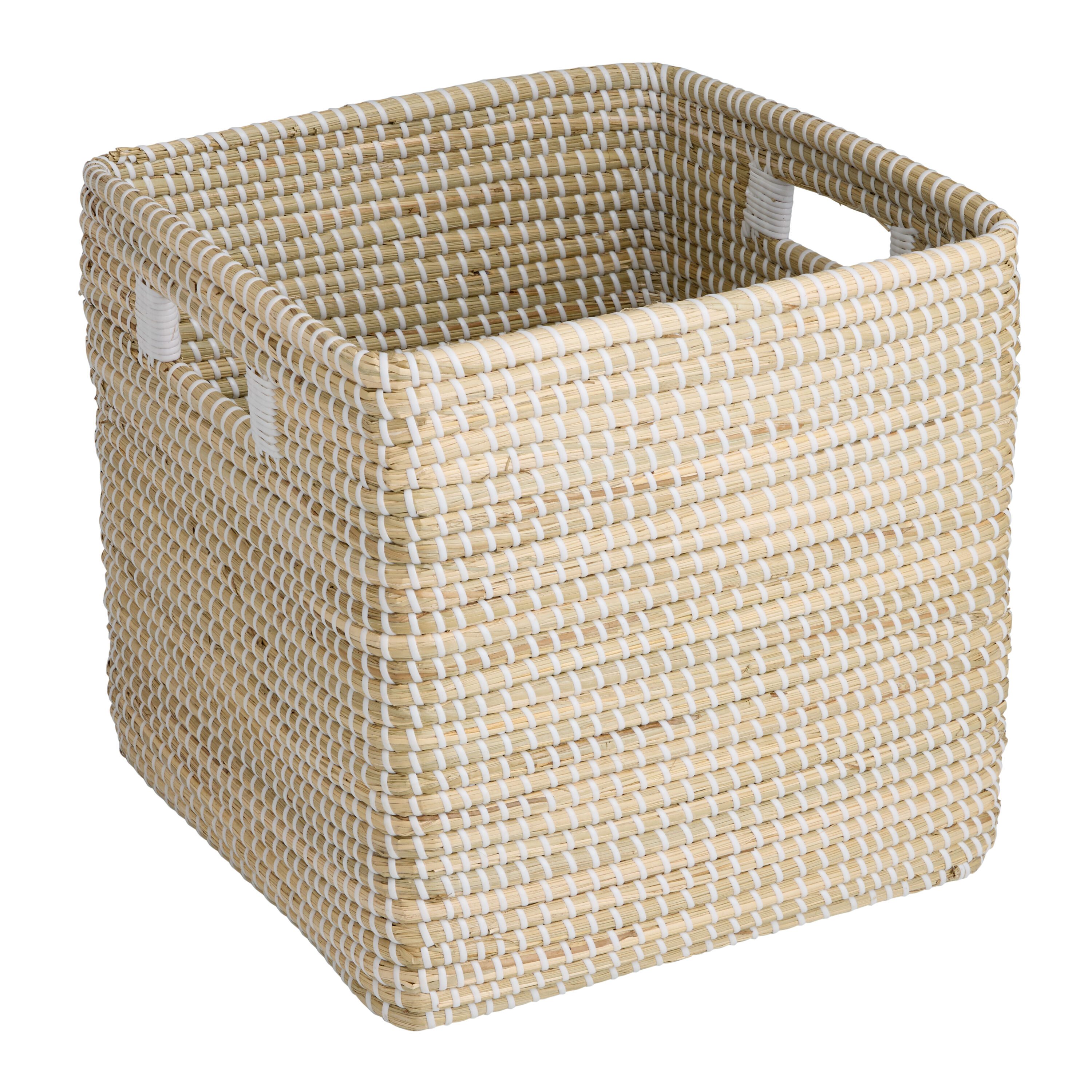 Adira White and Natural Seagrass Basket Collection image number 3