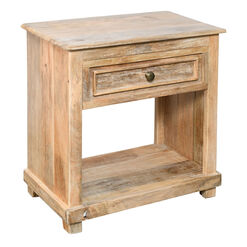 Drant Natural Mango Wood Nightstand with Drawer