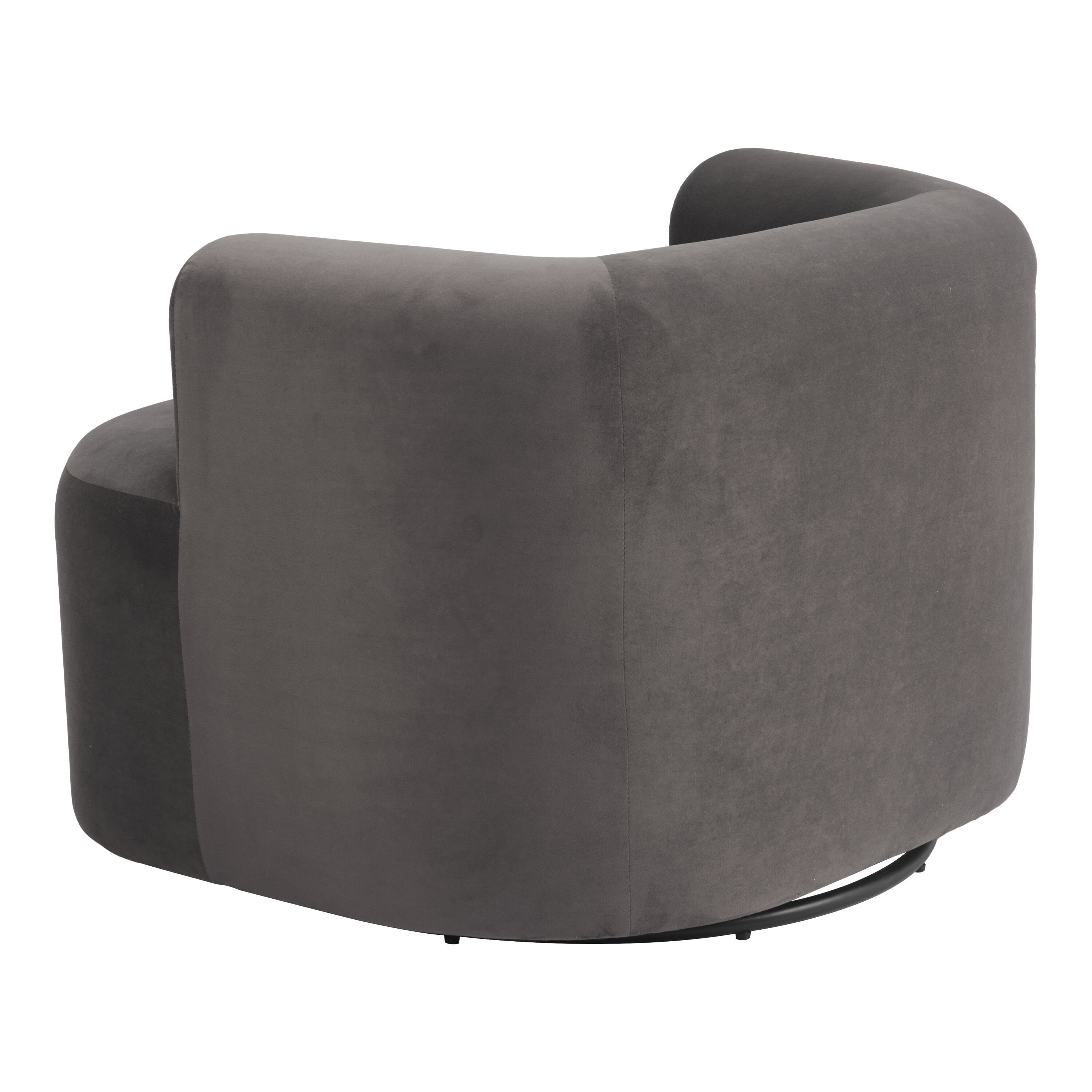 Robin Gray Velvet Barrel Back Upholstered Swivel Chair image number 2