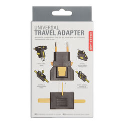 Kikkerland Black Adjustable Universal Travel Adapter