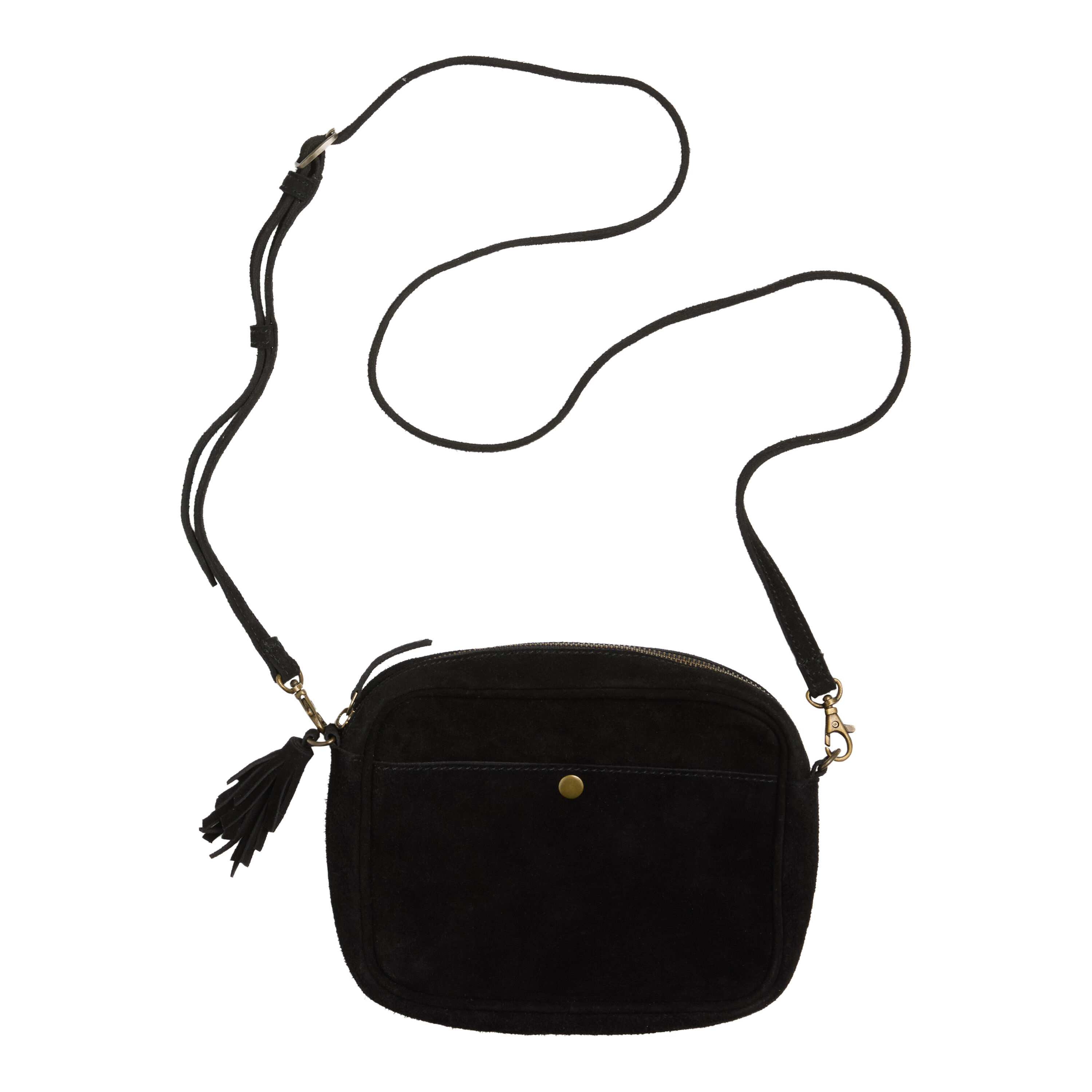 Black suedette cross body bag clearance
