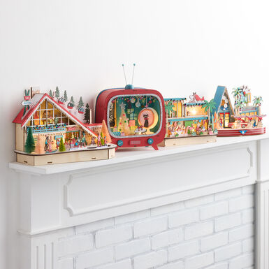 Laser Cut Wood Mid Century LED Light Up Decor Collection Laser Cut Wood Mid Century LED Light Up Decor Collection