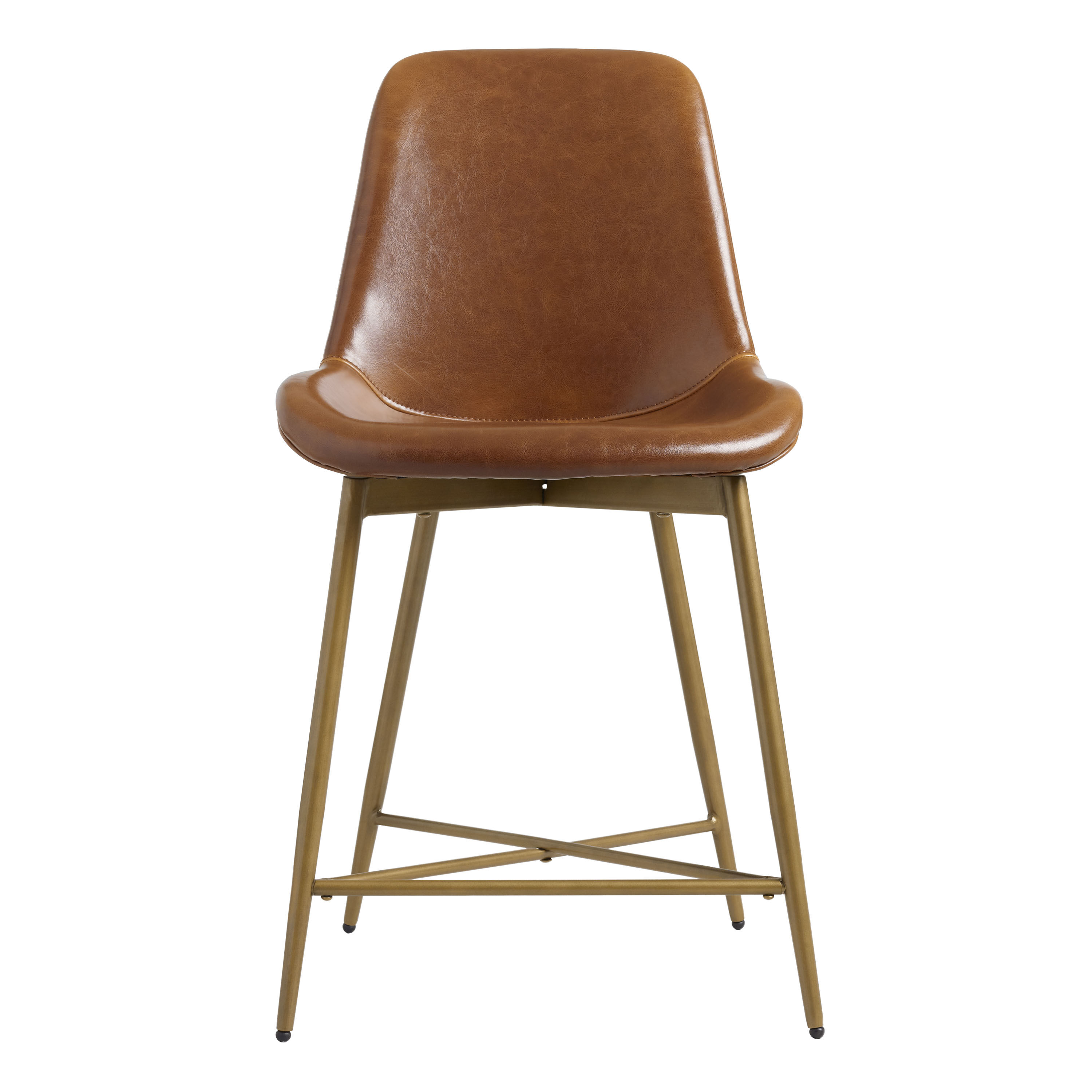 Tyler Bi Cast Leather Molded Counter Stool World Market