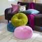 Round Fuzzy Plush Button Tufted Floor Cushion image number 1