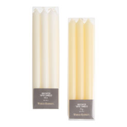 Traditional Unscented Taper Candles 6 Pack