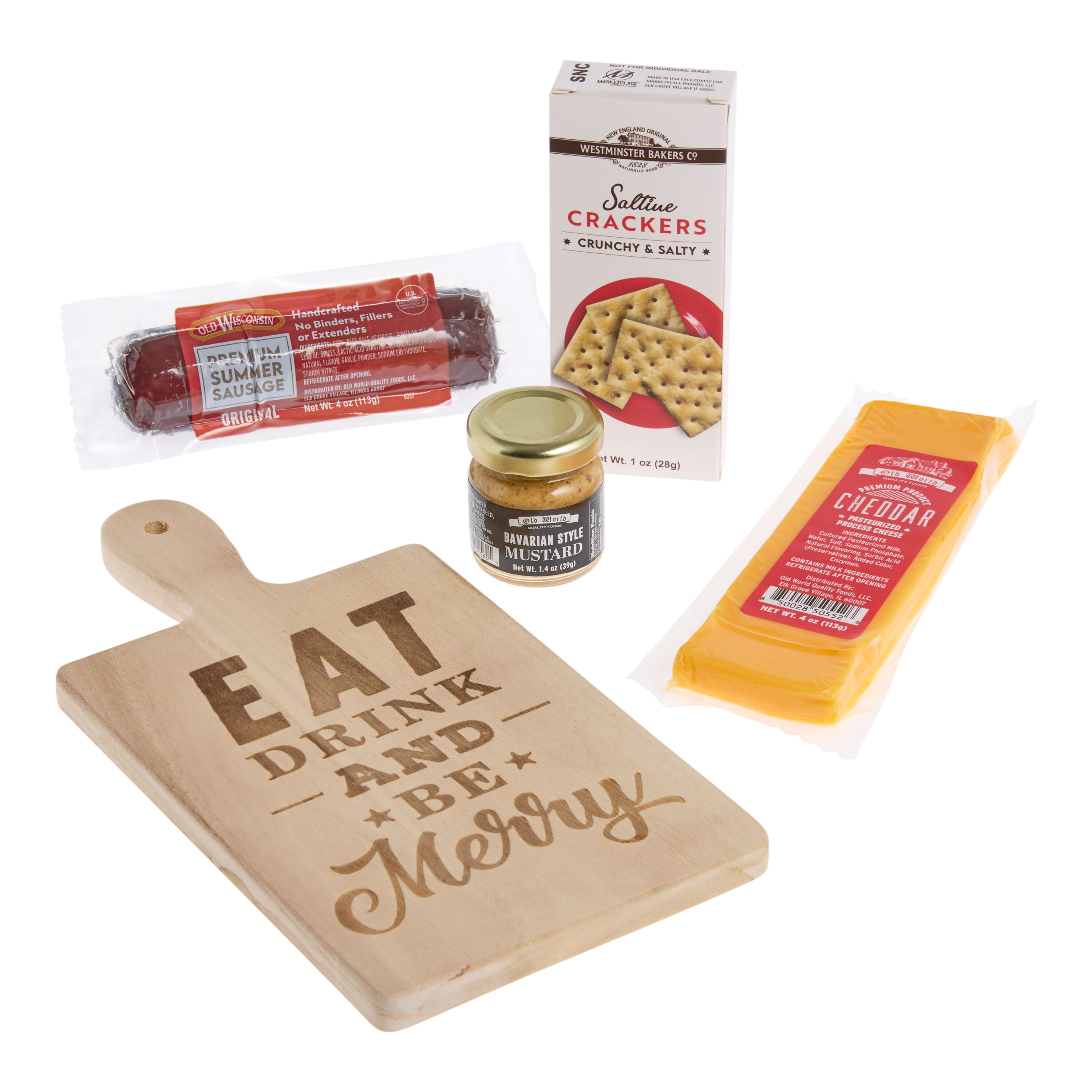 Old Wisconsin Holiday Sampler Serving Board Gift Set image number 1