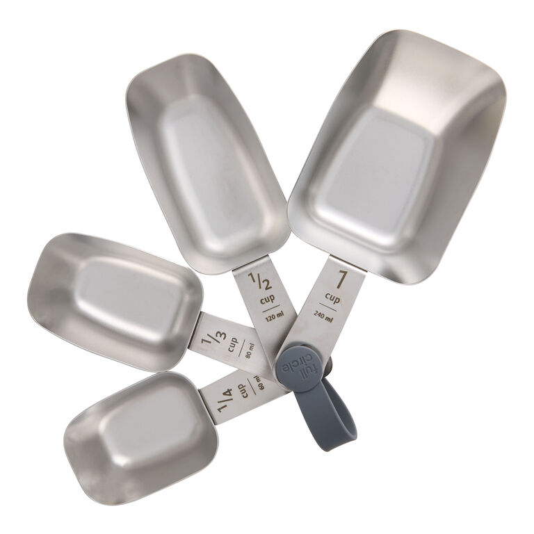 Full Circle Inside Scoop Steel Nesting Measuring Cup Set image number 1