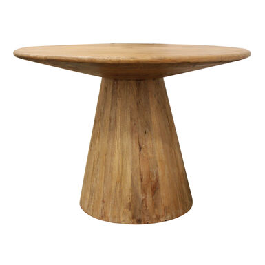 Banjar Round Distressed Natural Wood Pedestal Dining Table Banjar Round Distressed Natural Wood Pedestal Dining Table
