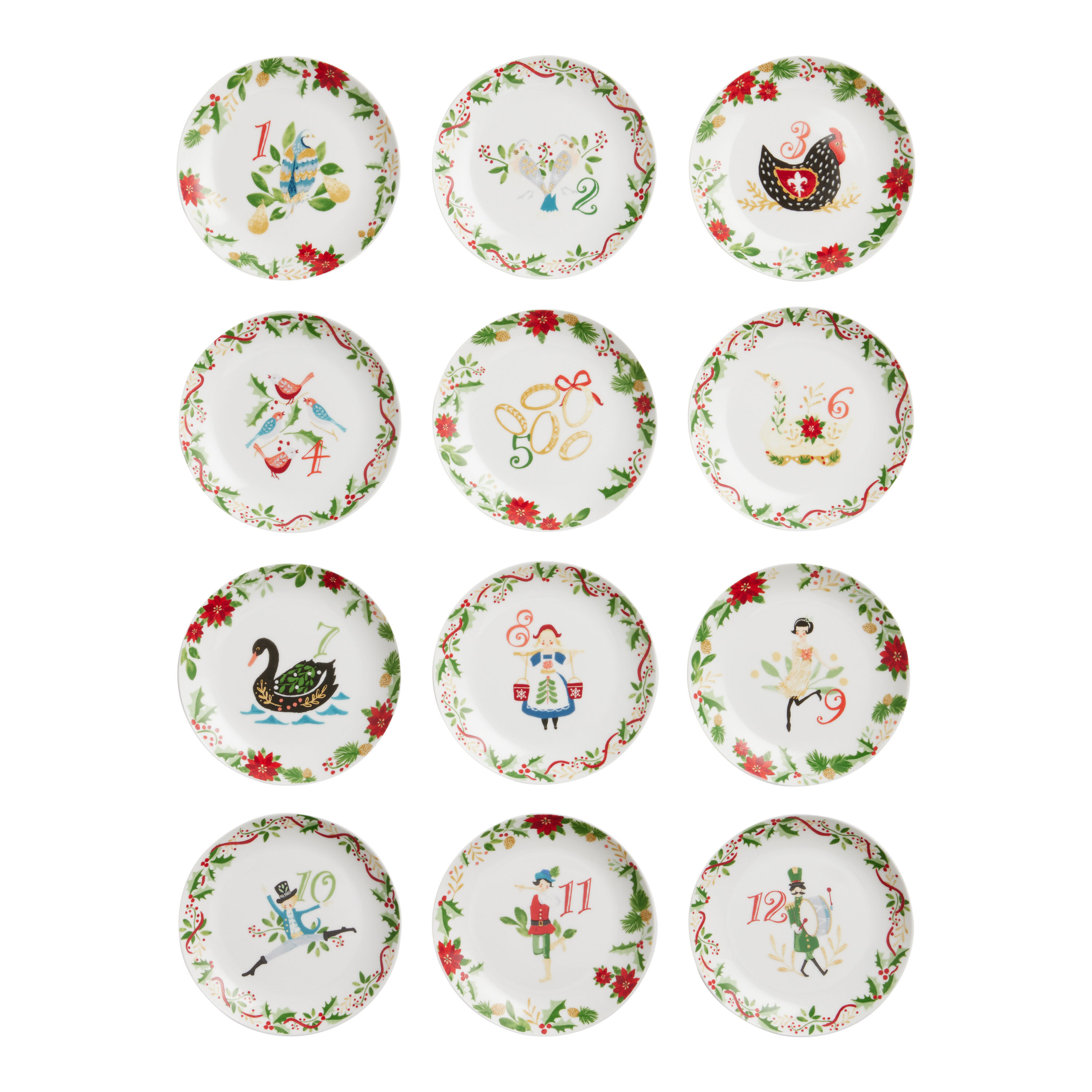 Christmas appetizer plates clearance