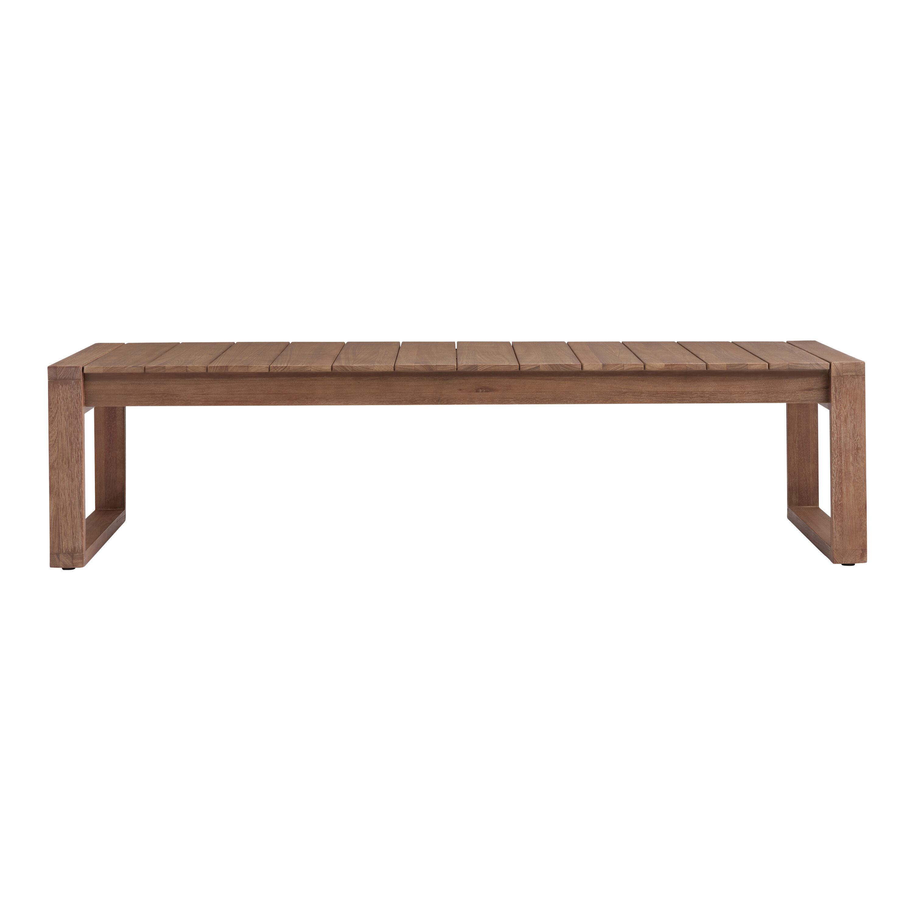 Light brown eucalyptus segovia top outdoor dining table
