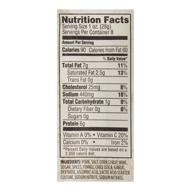 Columbus Sopressata Salami Columbus Sopressata Salami