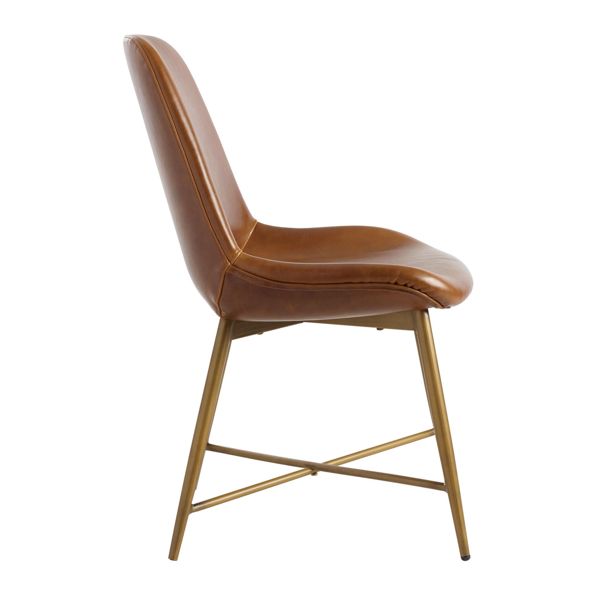 World market store faux leather chair