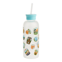 Studio Oh Glass National Parks Water Bottle With Straw