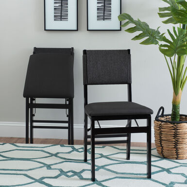 Radha Black Rope and Wood Folding Dining Chair 2 Piece Set Radha Black Rope and Wood Folding Dining Chair 2 Piece Set