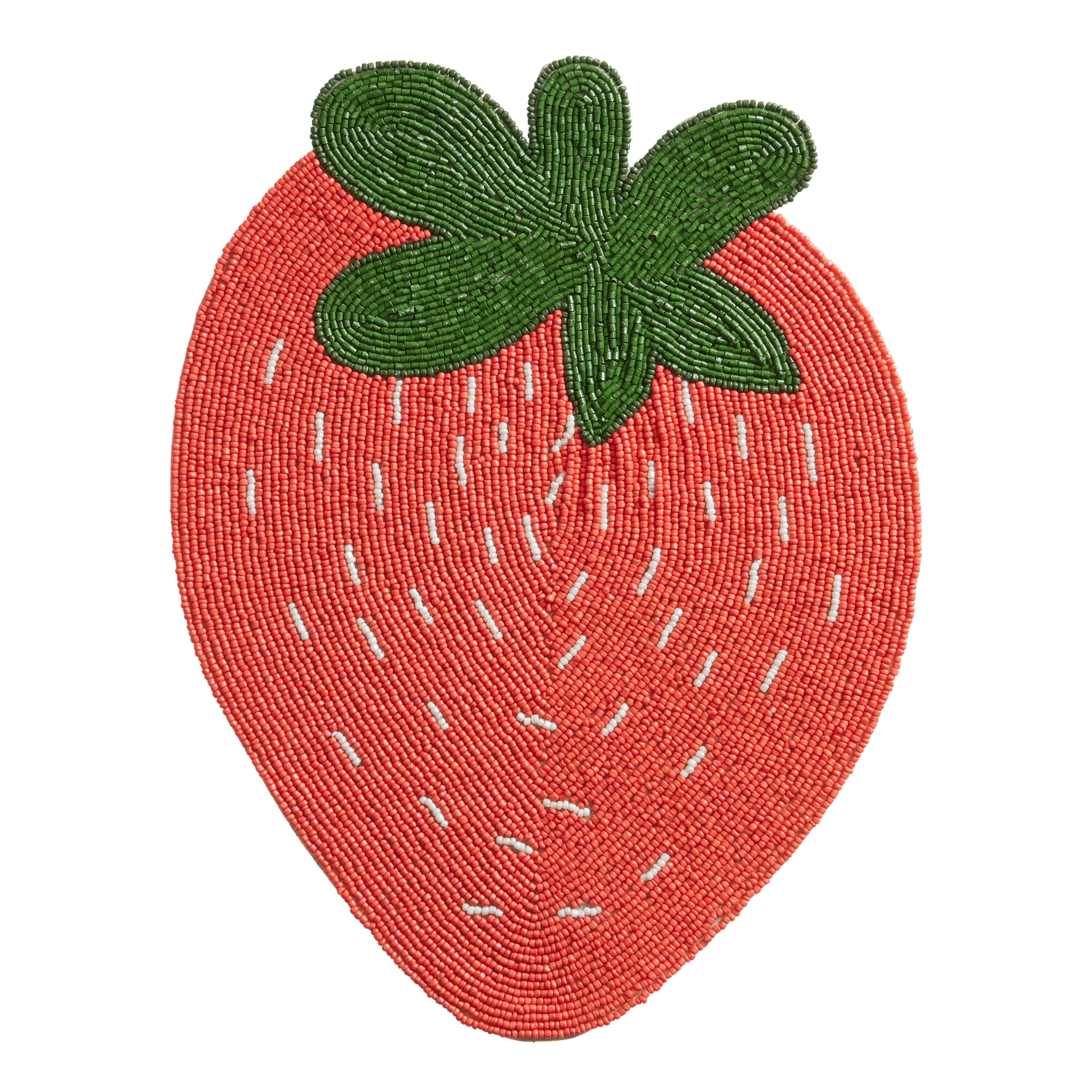 Coral Strawberry Beaded Placemat image number 0