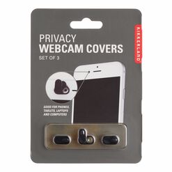Kikkerland Black Privacy Webcam Covers 3 Pack