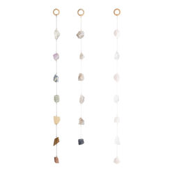 Natural Crystal And Metal Chain Hanging Decor