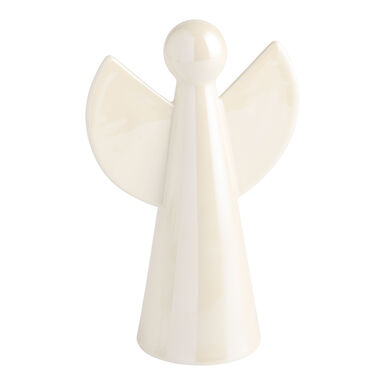 Iridescent Ivory Ceramic Angel Decor Iridescent Ivory Ceramic Angel Decor
