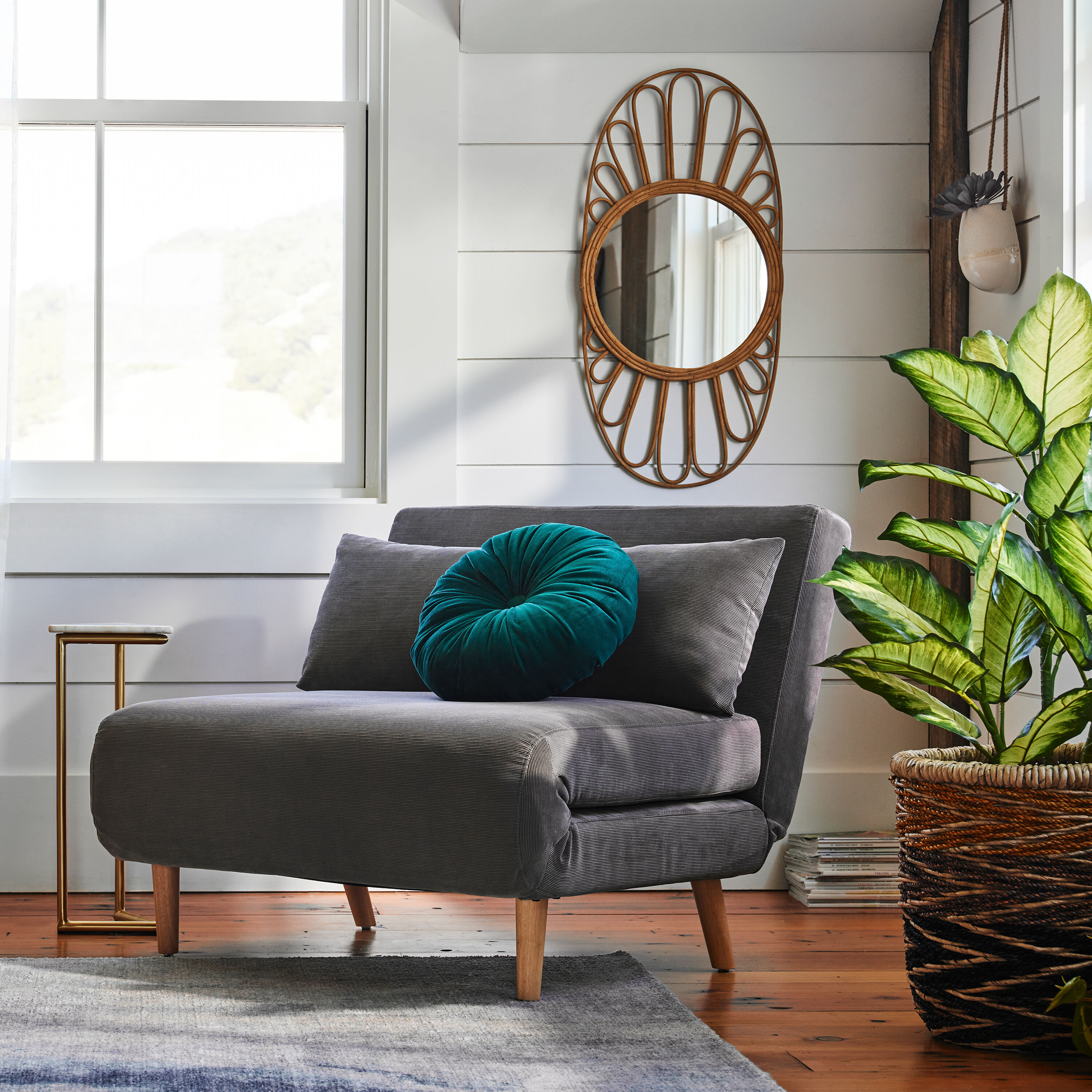 Round Tufted Velvet Throw Pillow World Market