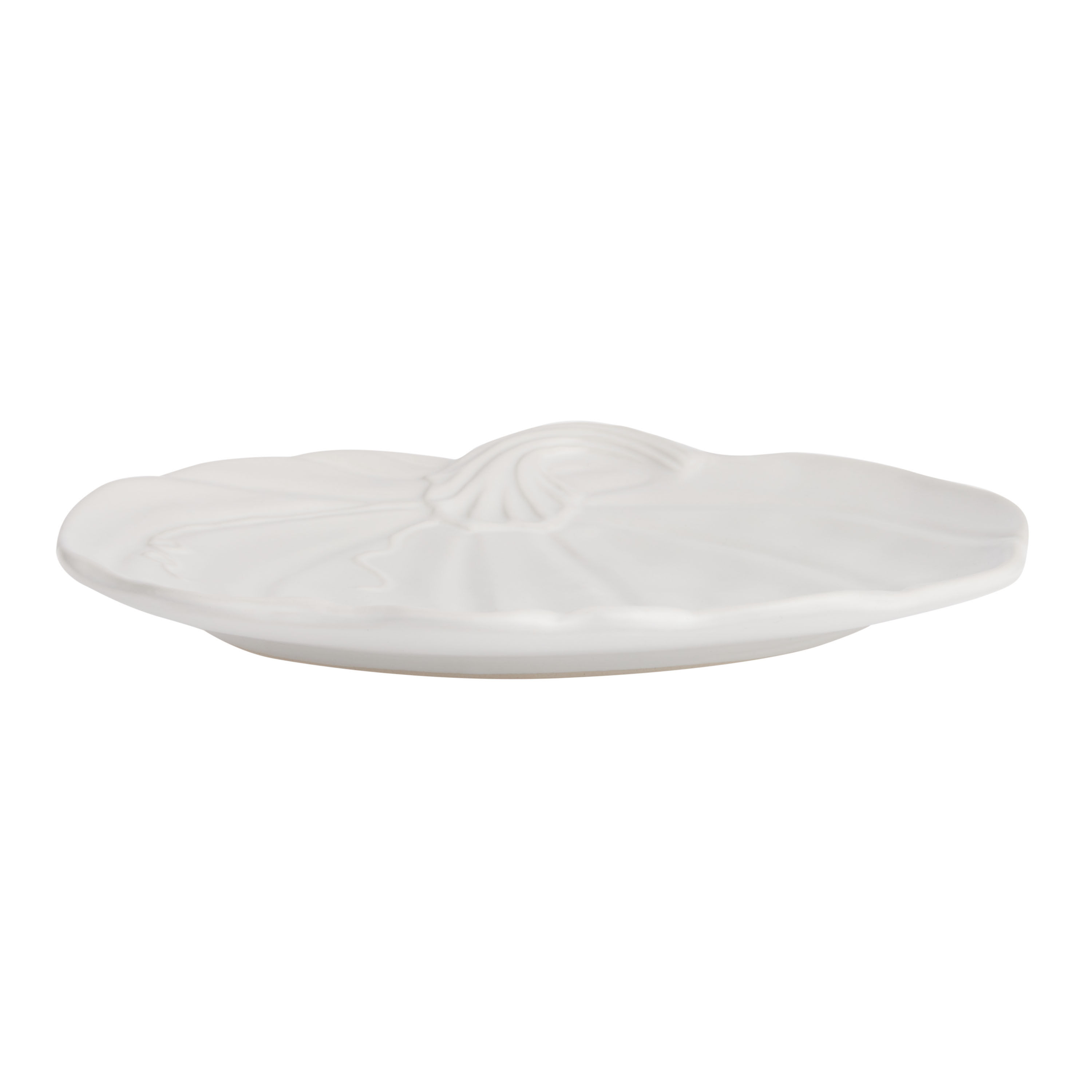 White Pumpkin Figural Salad Plate image number 1