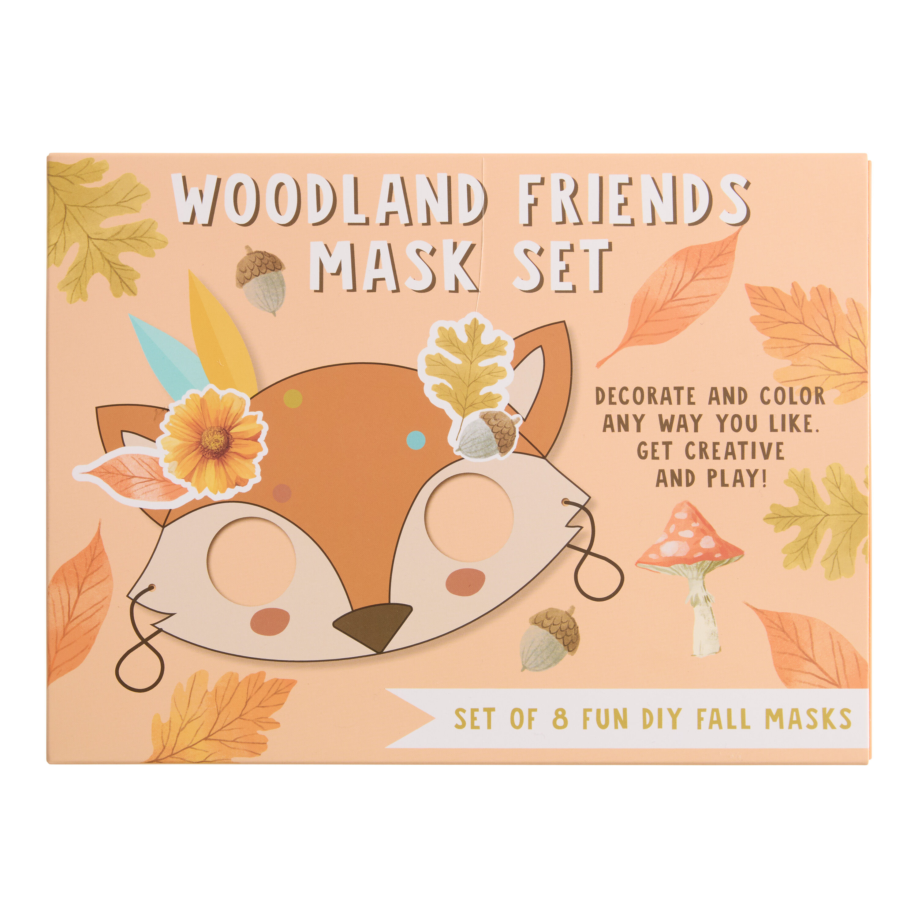 Fall Woodland Critters DIY Mask Kit 8 Pack image number 0