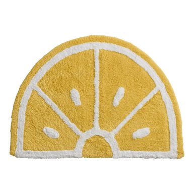 Lemon Squeeze Half Circle Tufted Bath Mat Lemon Squeeze Half Circle Tufted Bath Mat