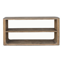 Andreas Antique Reclaimed Pine Console Table with Shelves