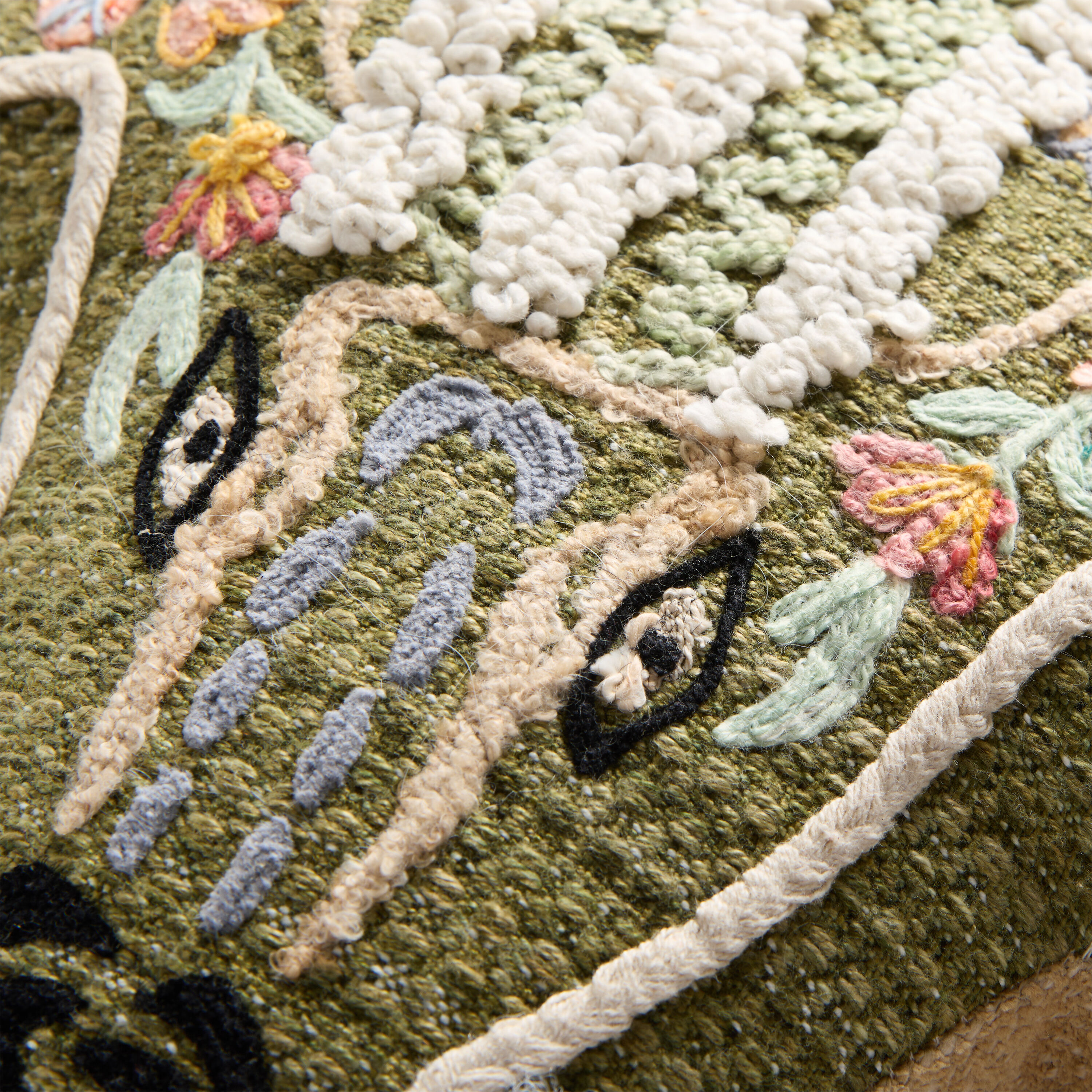 Oversized Green Crocodile Shaped Embroidered Throw Pillow image number 2