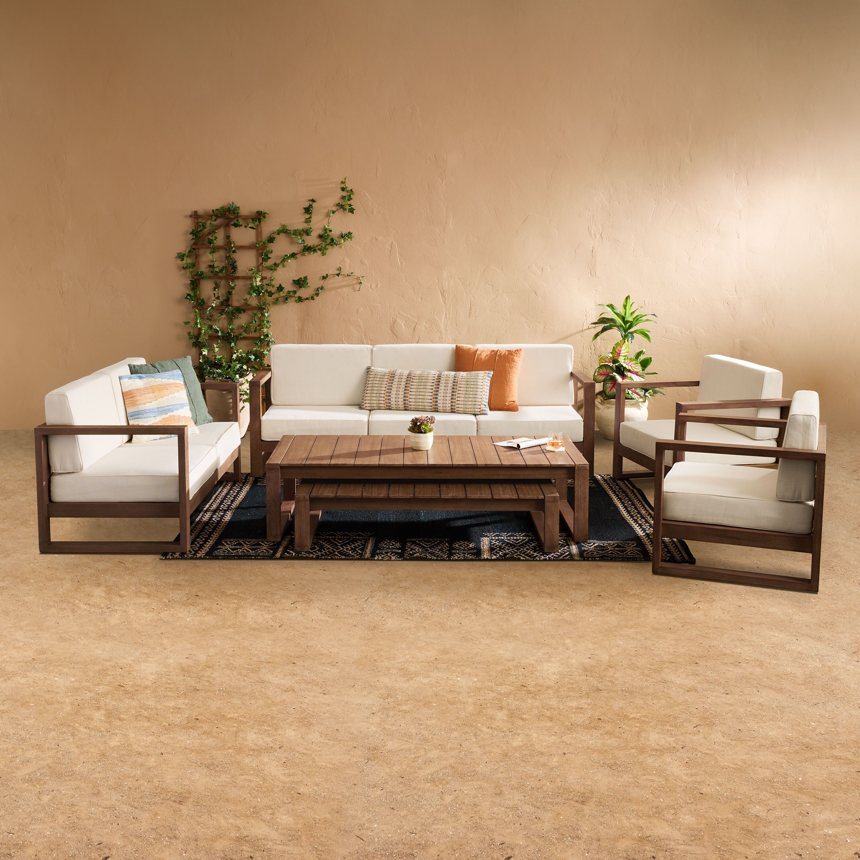 Segovia Eucalyptus 6 Piece Outdoor Furniture Set