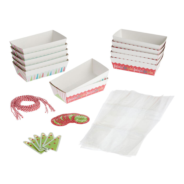 6 Large Paper Loaf Pans with Lids