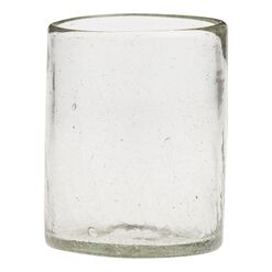 Crackle Recycled Double Old Fashioned Glasses Set of 4