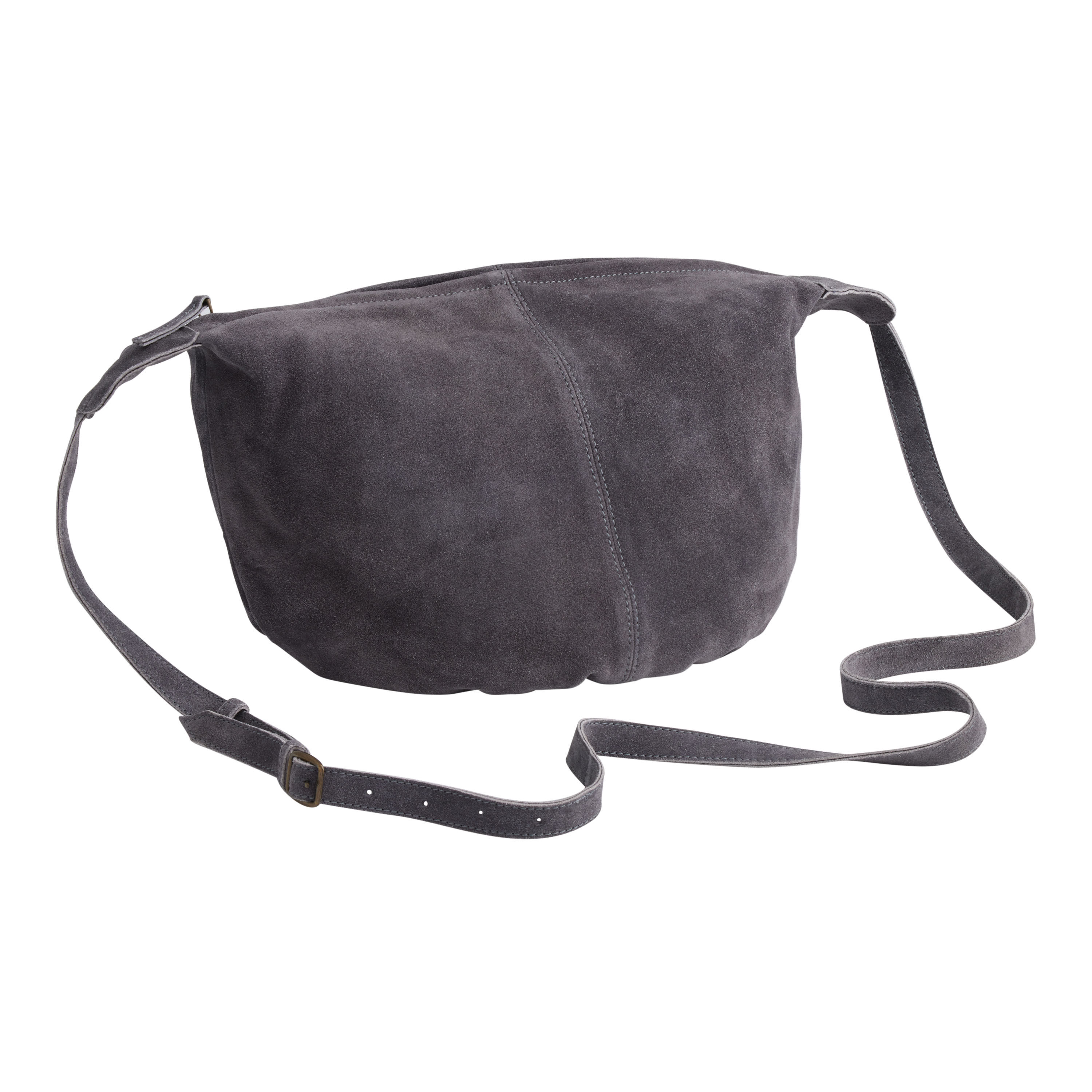 Gray suede crossbody bag shop