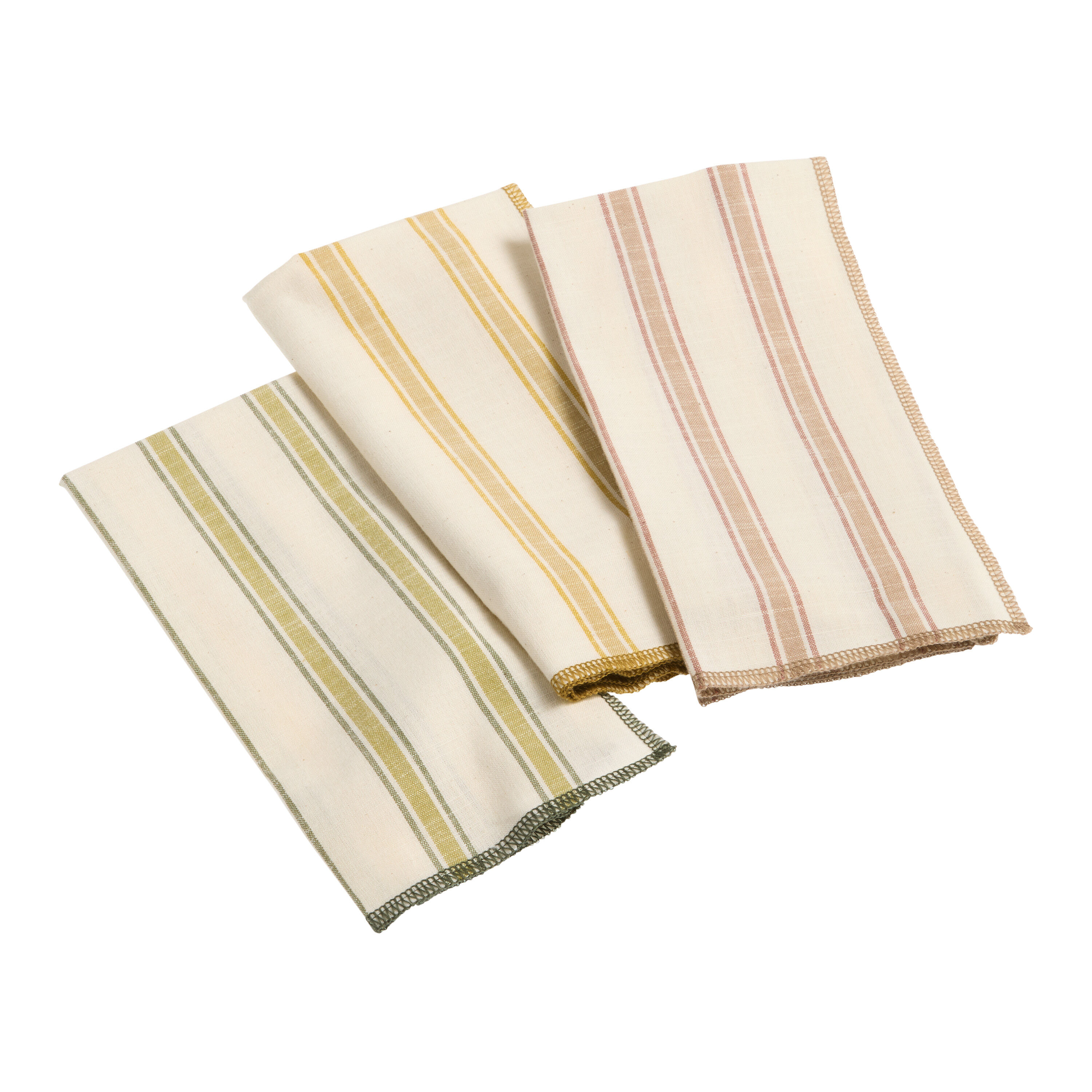 Cotton Woven Stripe Napkin Set of 4 image number 0