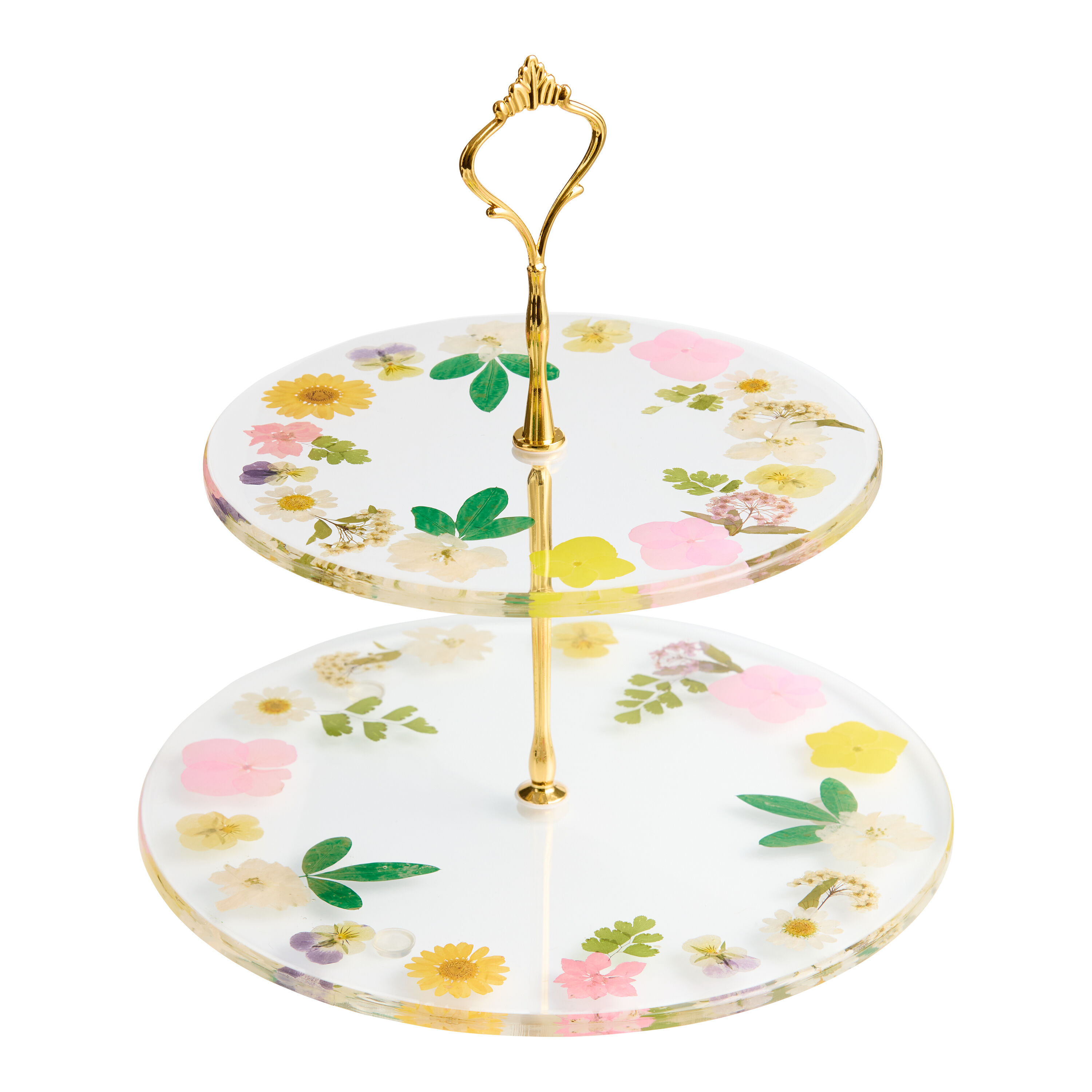 Camila Multicolor Resin Pressed Flower Tabletop Collection image number 1