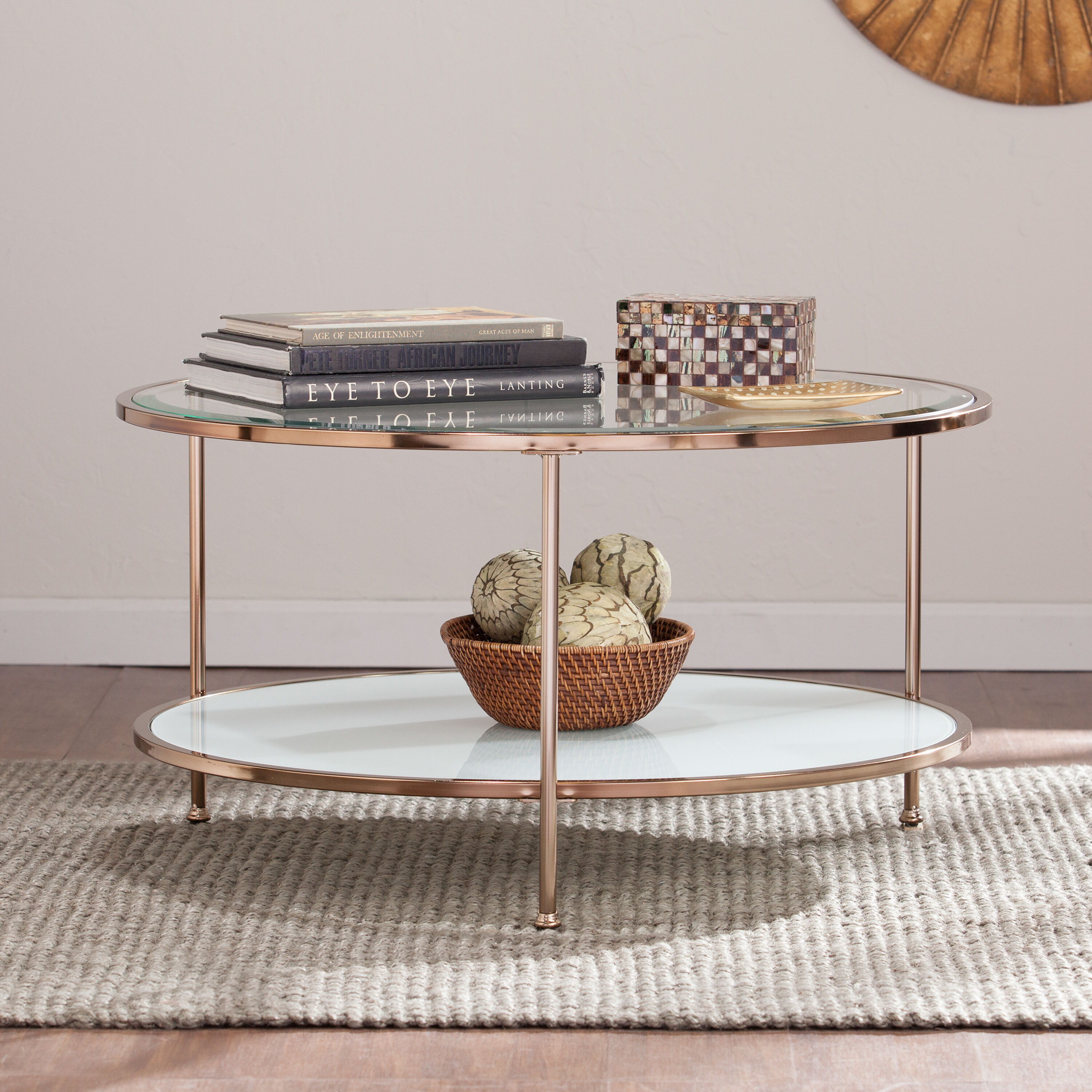 World market hot sale glass coffee table