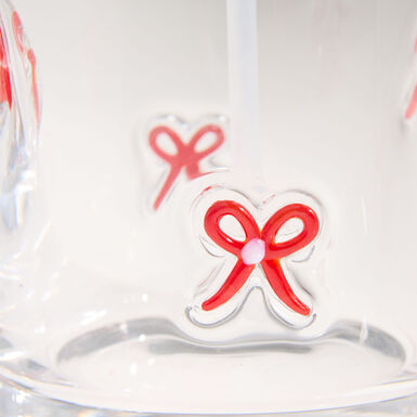 Charm Red Bow Inlay Glass Liquid Soap Dispenser Charm Red Bow Inlay Glass Liquid Soap Dispenser