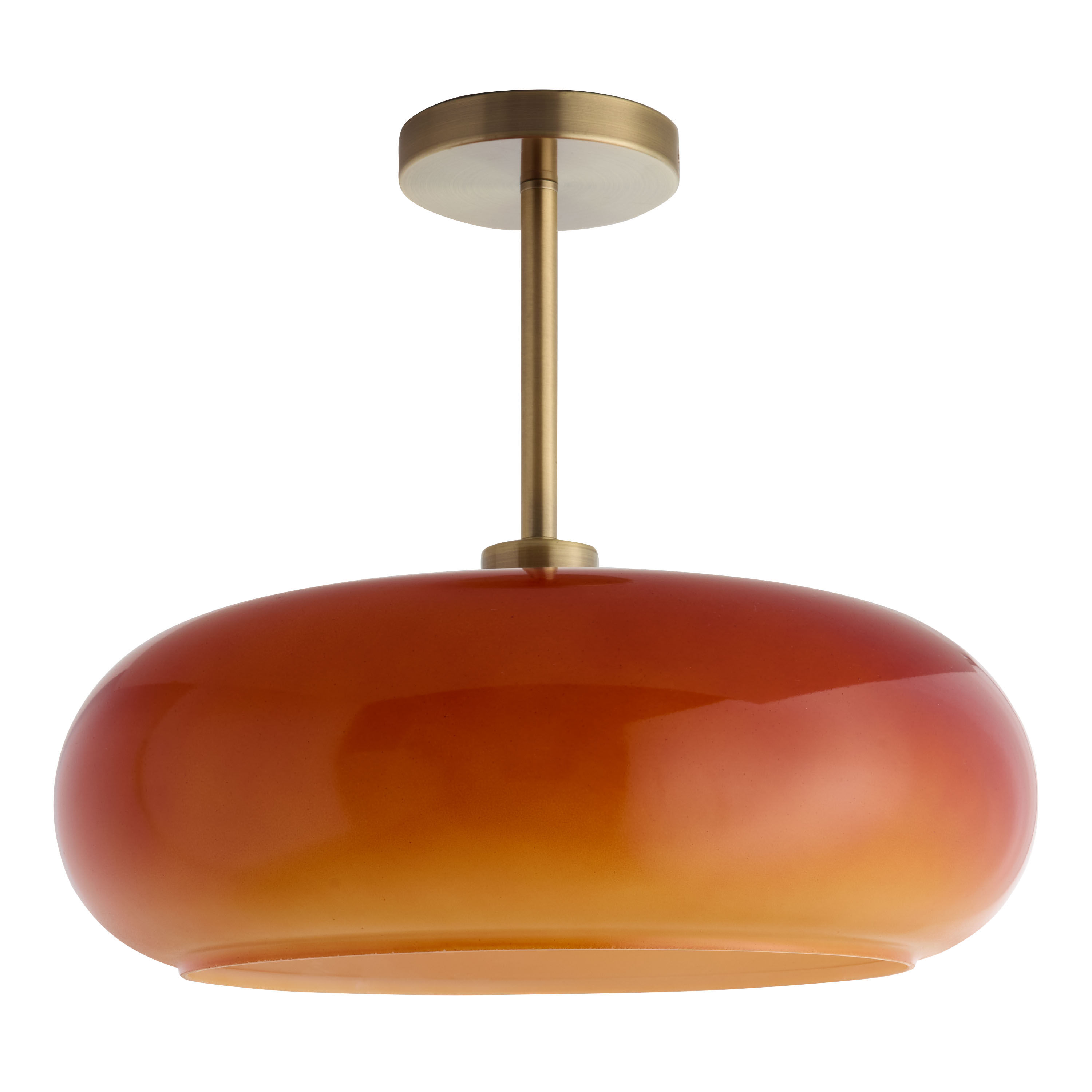 Orange glass ceiling light hotsell
