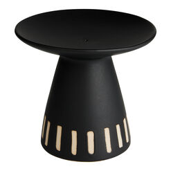 Black Ceramic Pedestal Incense Holder