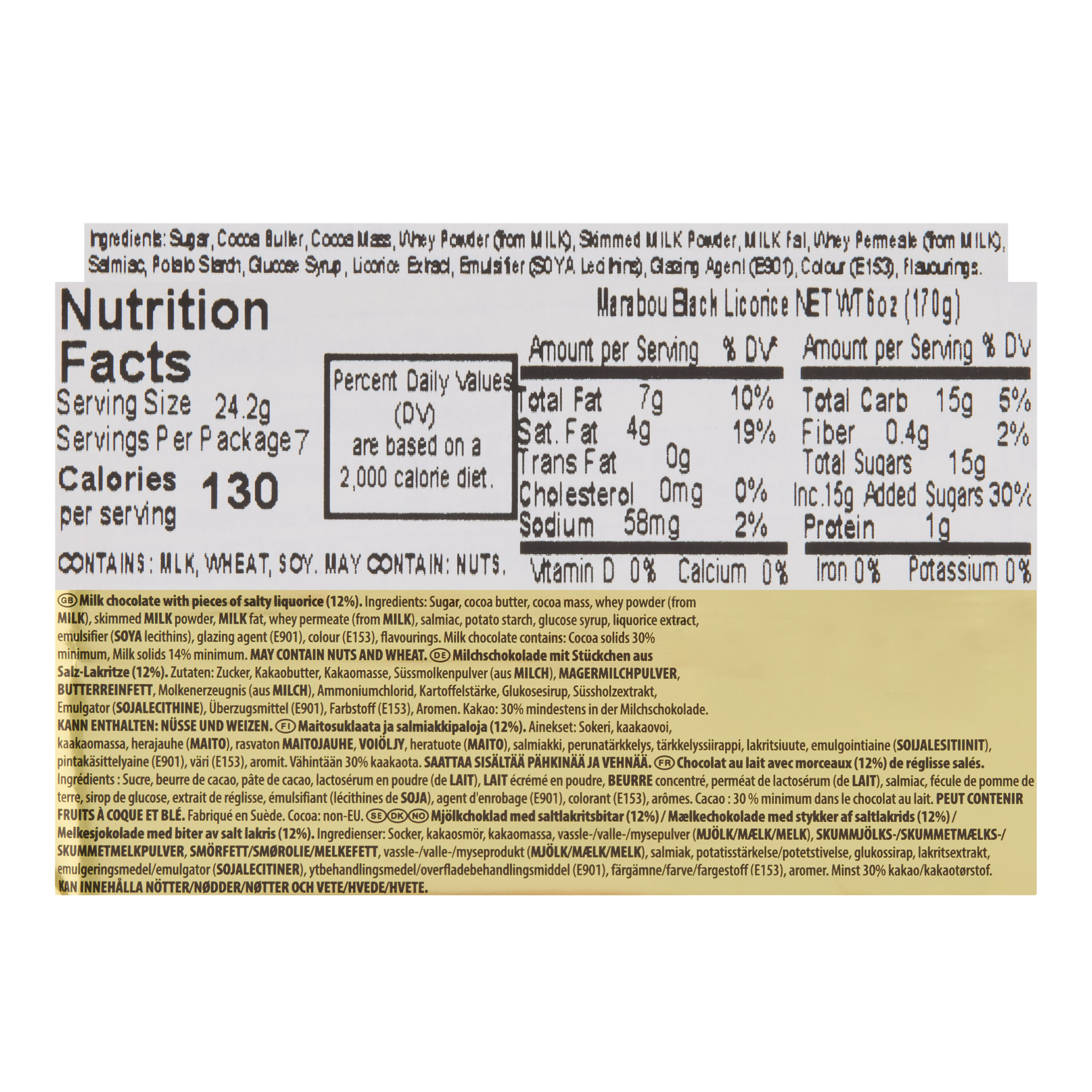 Marabou King Size Salted Licorice Milk Chocolate Bar