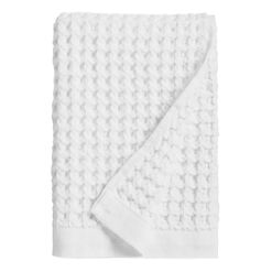 White Waffle Weave Cotton Towel Collection