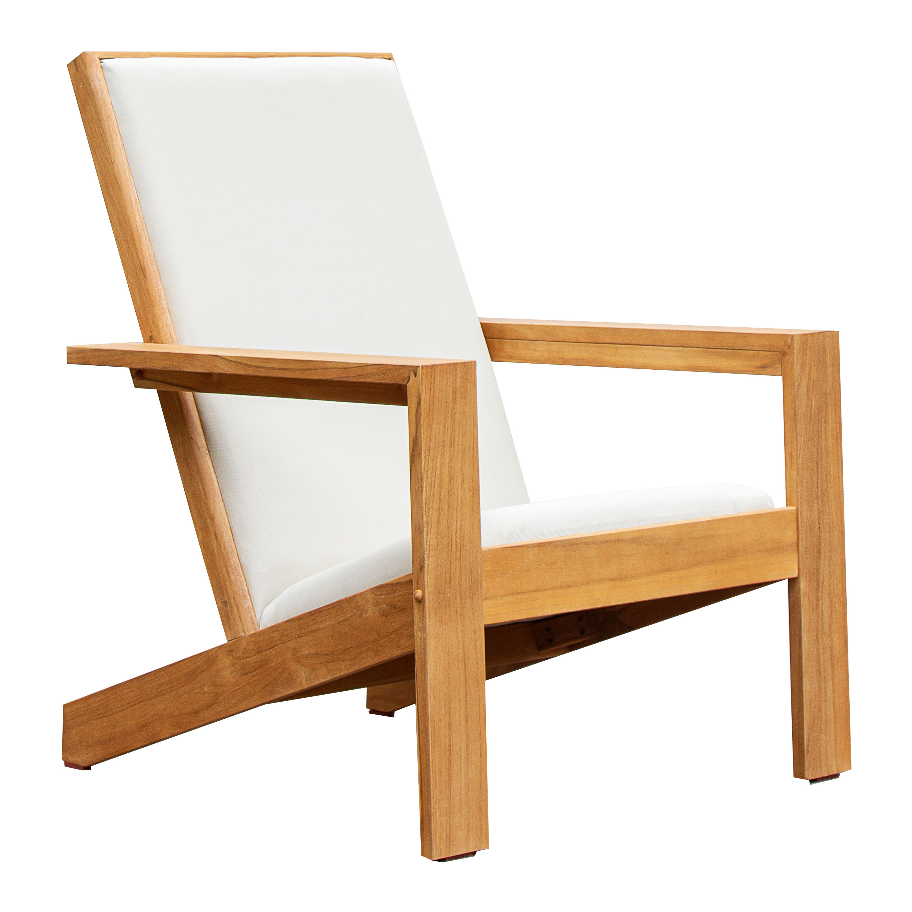 Zymae Teak Wood Upholstered Adirondack Chair