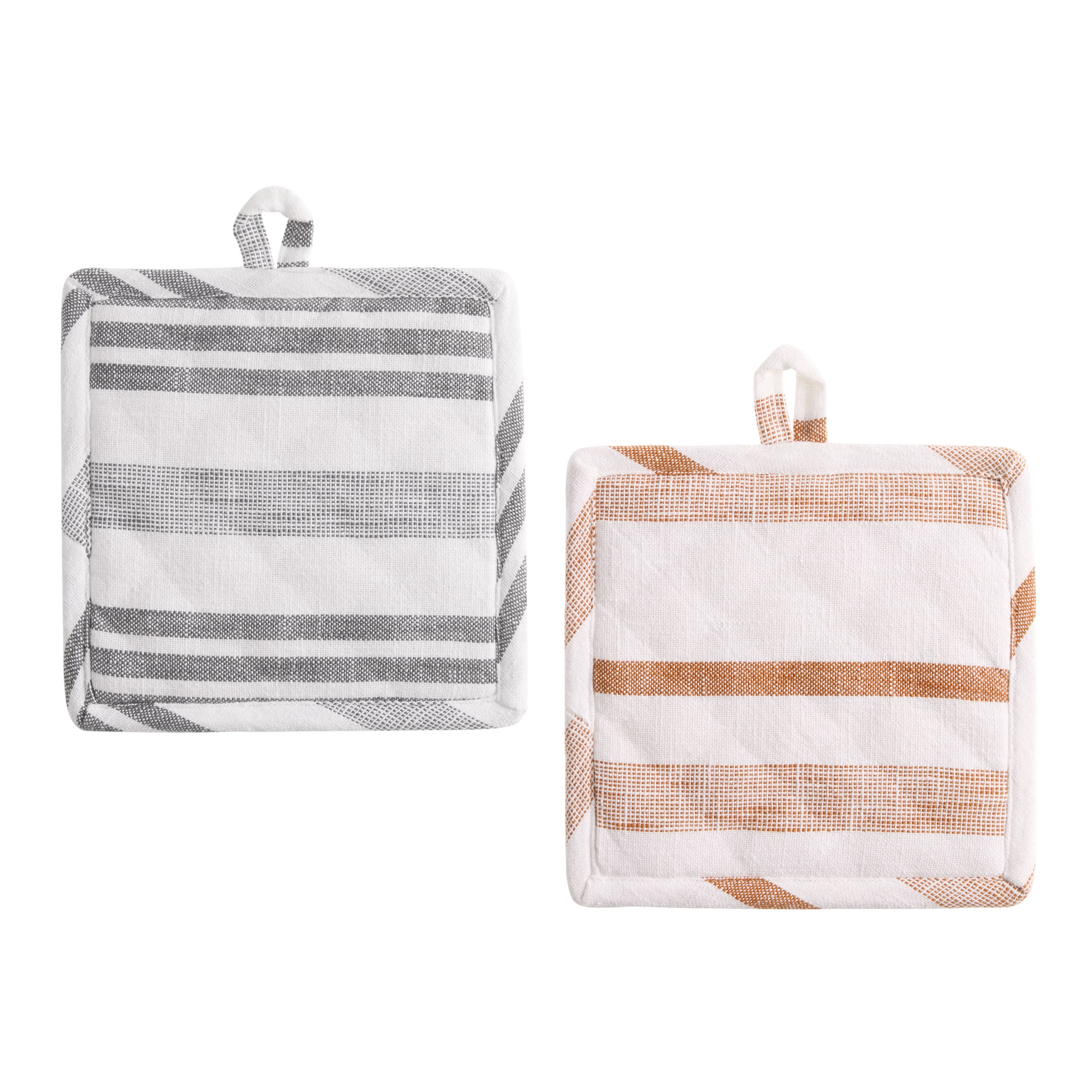 Cotton Slub Striped Potholder image number 0