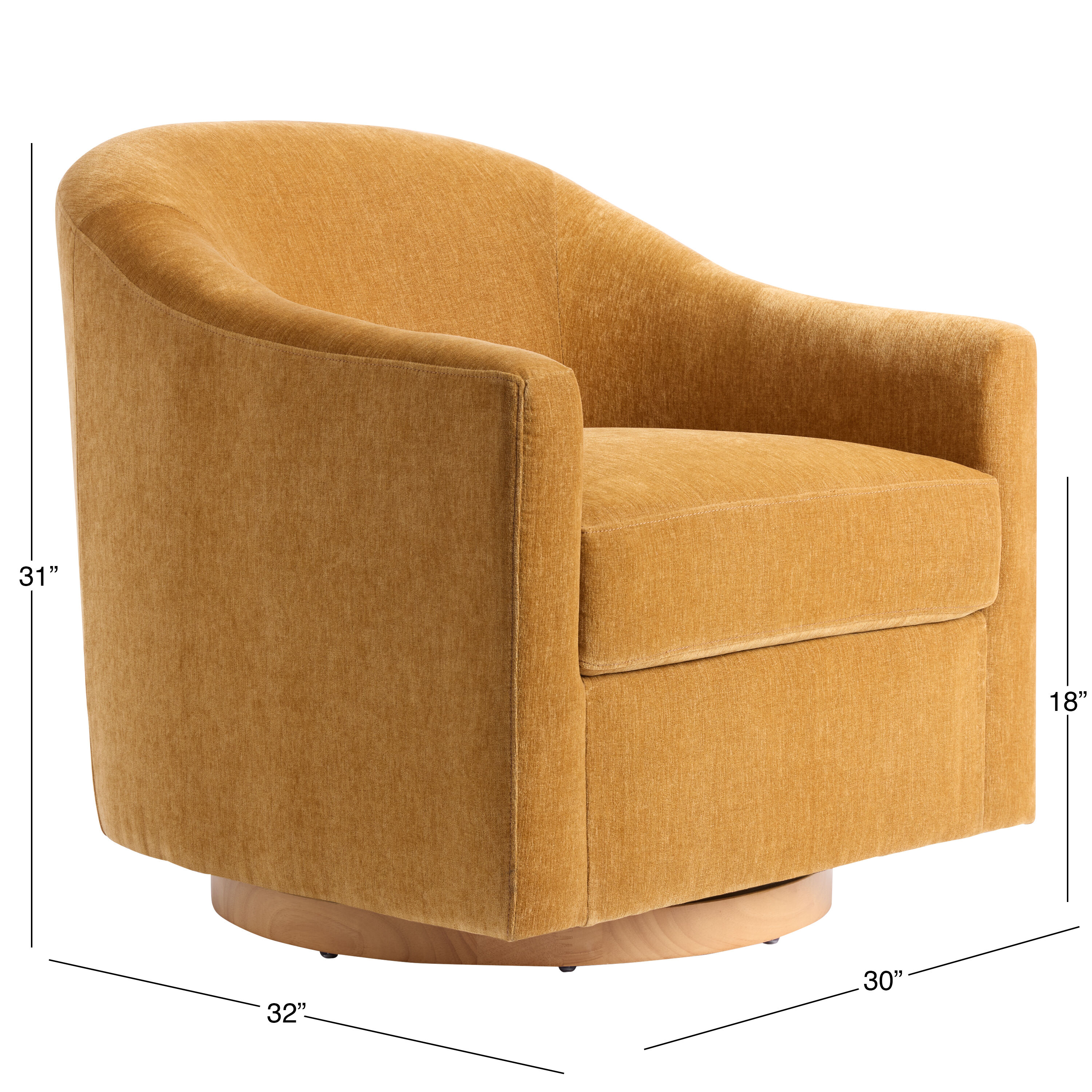 Augustine Chenille Slope Arm Upholstered Swivel Chair image number 4